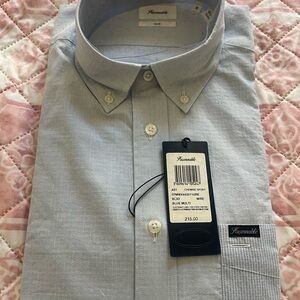 Faconnable Men's Light Blue Button Down Shirt